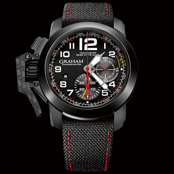 GRAHAM LONDON 2CCBK.B07A Leather CHRONOFIGHTER OVERSIZE SUPERLIGHT TT replica watch - Click Image to Close